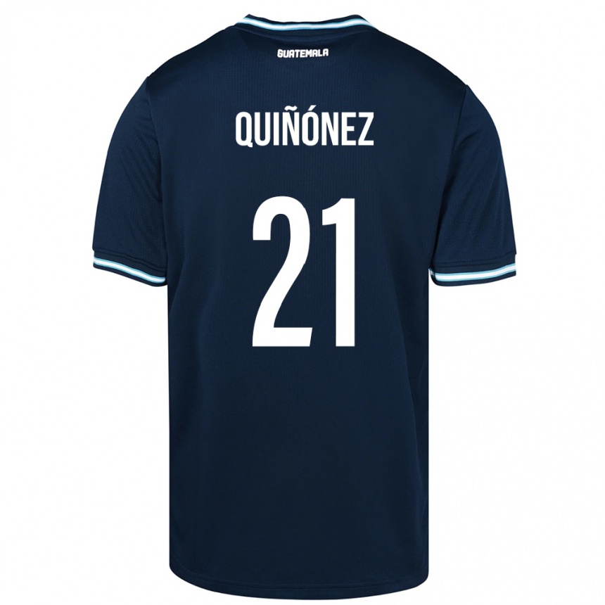 Kids Football Guatemala Andrea Quiñónez #21 Blue Away Jersey 24-26 T-Shirt Canada