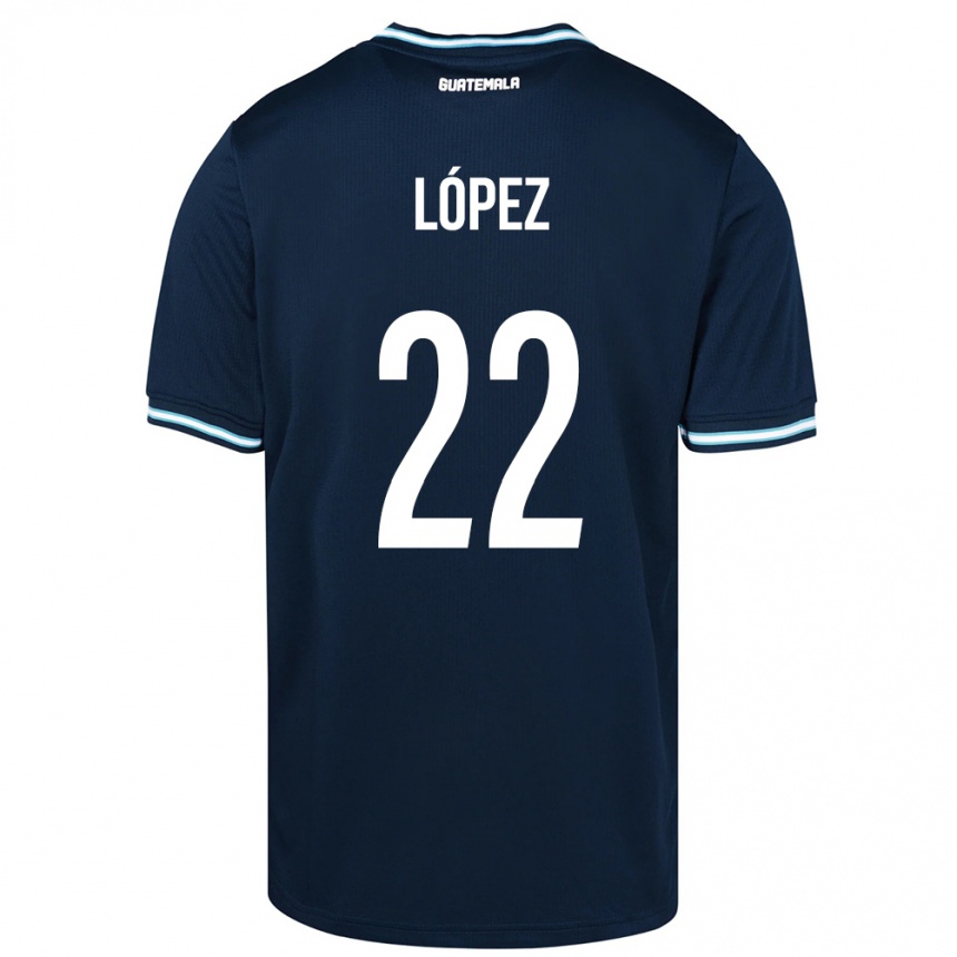 Kids Football Guatemala Whitney López #22 Blue Away Jersey 24-26 T-Shirt Canada