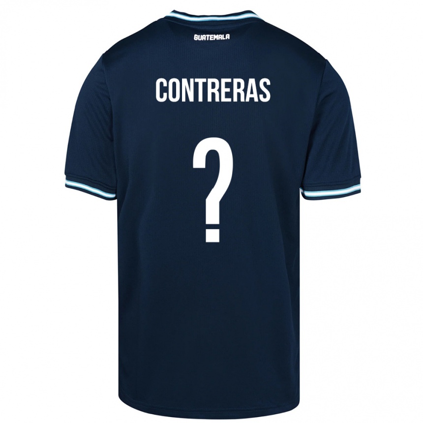 Kids Football Guatemala Betzael Contreras #0 Blue Away Jersey 24-26 T-Shirt Canada