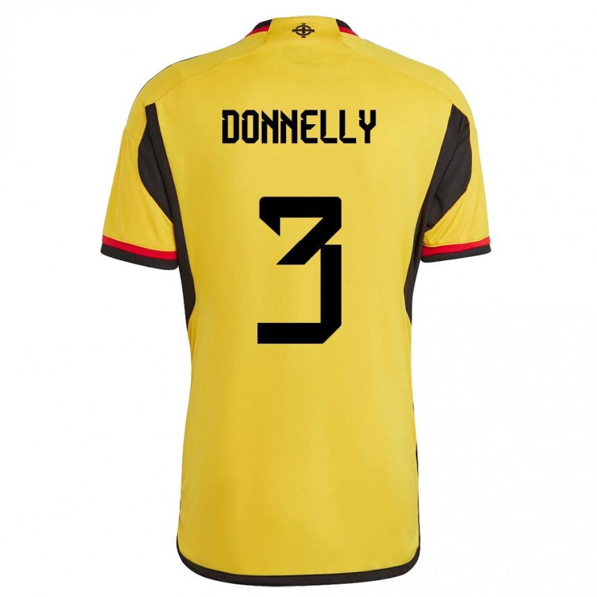 Kids Football Northern Ireland Aaron Donnelly #3 White Away Jersey 24-26 T-Shirt Canada