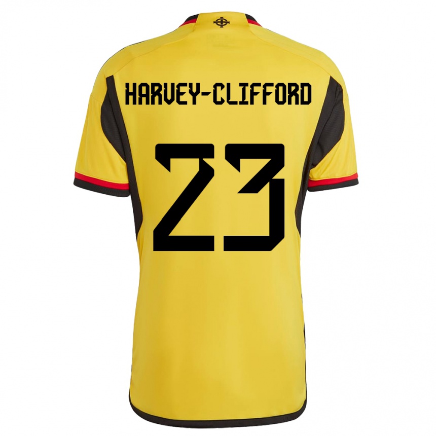 Kids Football Northern Ireland Maddy Harvey-Clifford #23 White Away Jersey 24-26 T-Shirt Canada