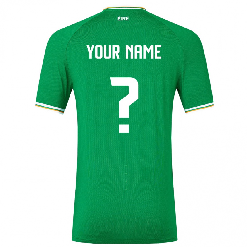 Men Football Ireland Your Name #0 Green Home Jersey 24-26 T-Shirt Canada