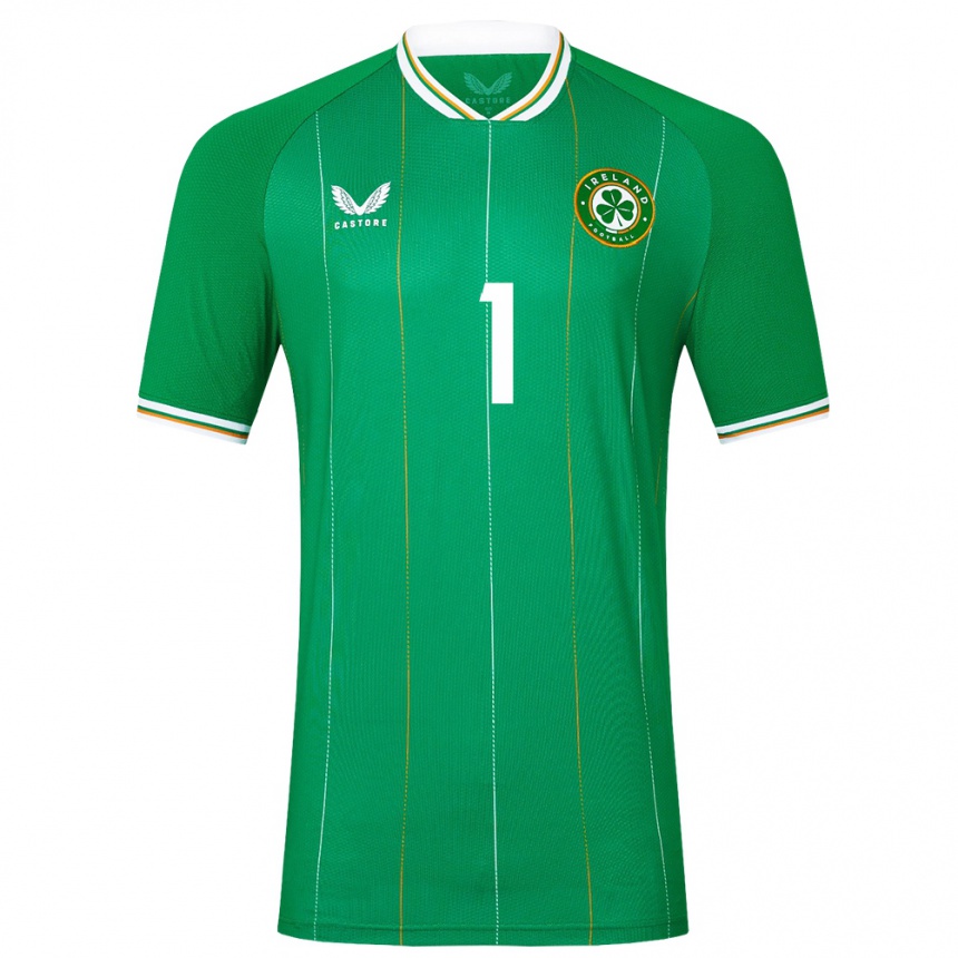 Men Football Ireland Reece Byrne #1 Green Home Jersey 24-26 T-Shirt Canada