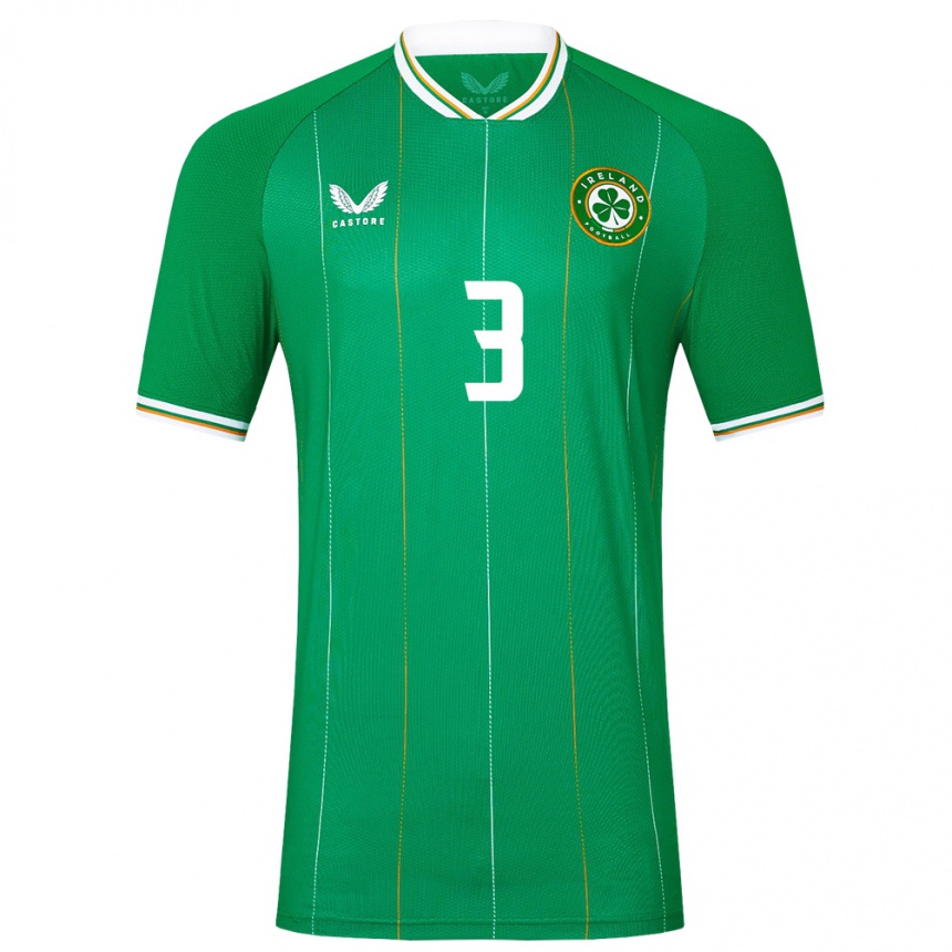 Men Football Ireland Chloe Mustaki #3 Green Home Jersey 24-26 T-Shirt Canada