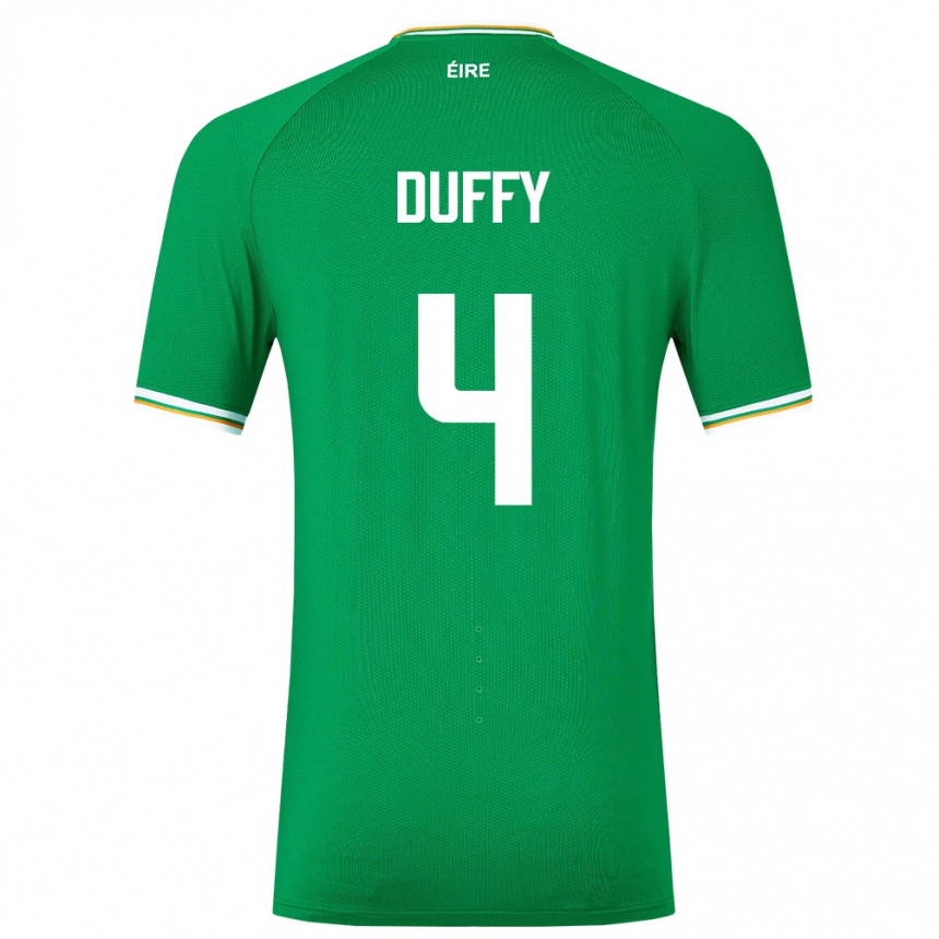 Men Football Ireland Shane Duffy #4 Green Home Jersey 24-26 T-Shirt Canada