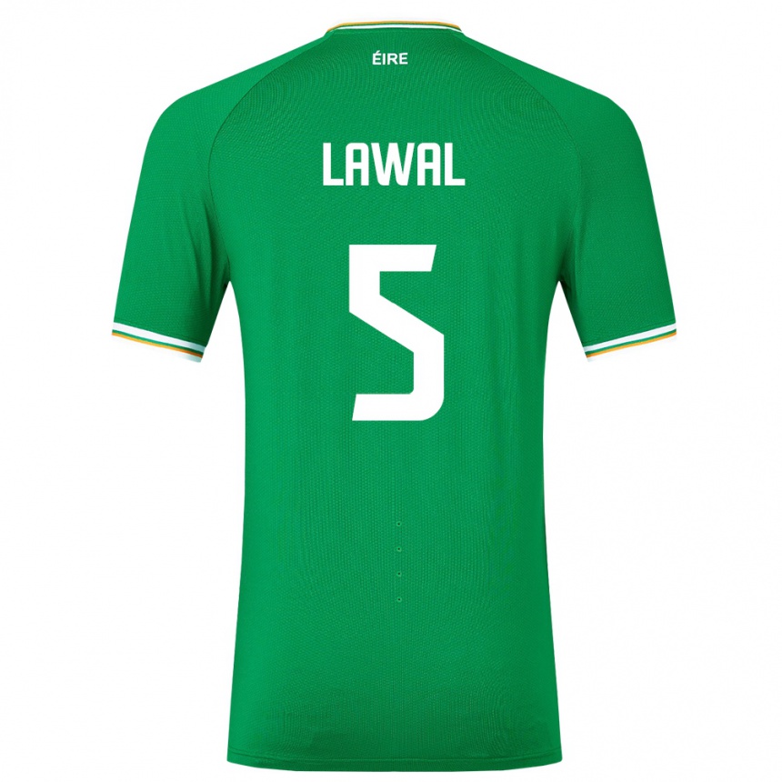 Men Football Ireland Bosun Lawal #5 Green Home Jersey 24-26 T-Shirt Canada