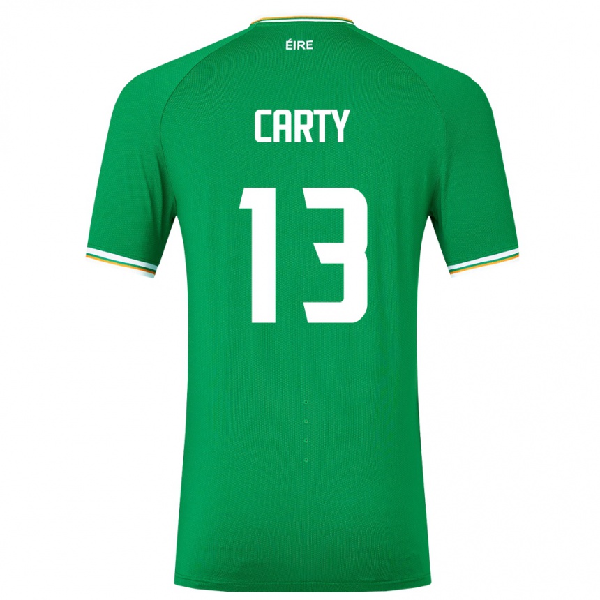 Men Football Ireland Conor Carty #13 Green Home Jersey 24-26 T-Shirt Canada