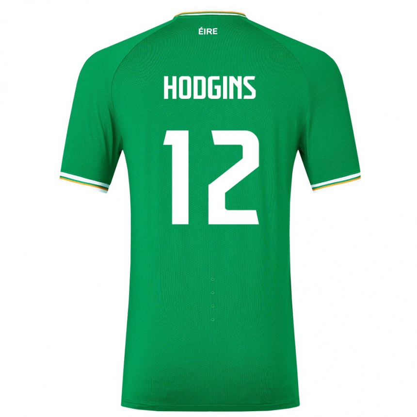 Men Football Ireland Gavin Hodgins #12 Green Home Jersey 24-26 T-Shirt Canada