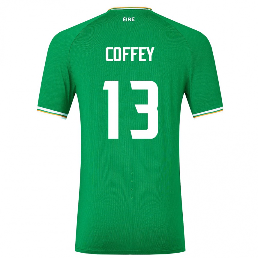 Men Football Ireland Fiachra Coffey #13 Green Home Jersey 24-26 T-Shirt Canada