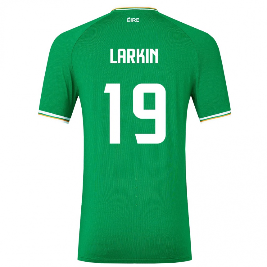 Men Football Ireland Abbie Larkin #19 Green Home Jersey 24-26 T-Shirt Canada