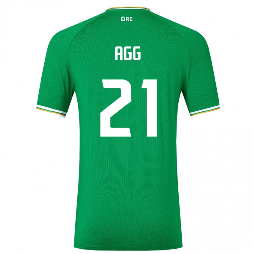 Men Football Ireland Lily Agg #21 Green Home Jersey 24-26 T-Shirt Canada