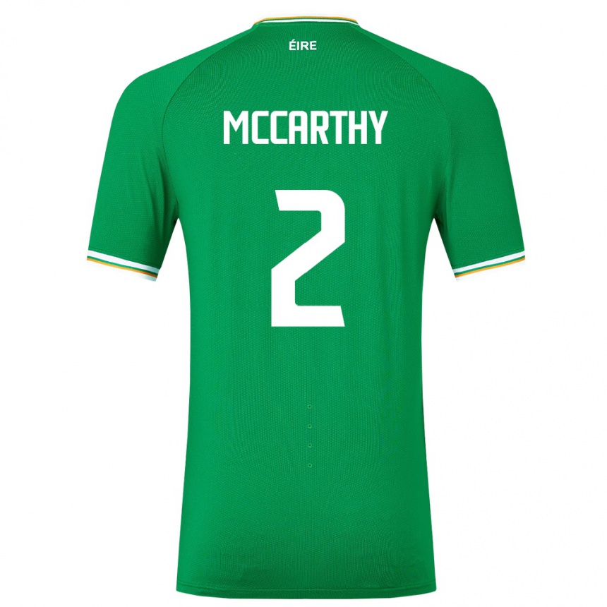 Men Football Ireland Savannah Mccarthy #2 Green Home Jersey 24-26 T-Shirt Canada