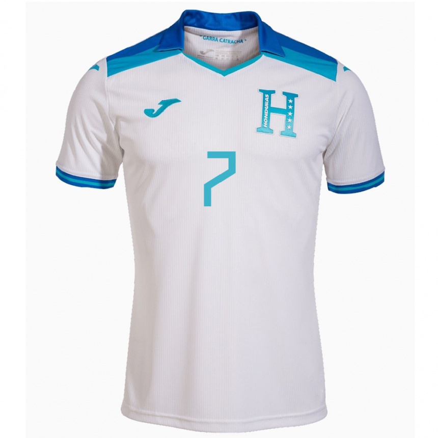 Men Football Honduras Jeffry Miranda #7 White Home Jersey 24-26 T-Shirt Canada