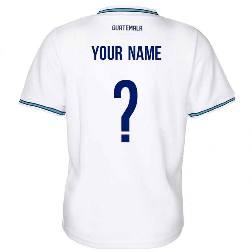 Men Football Guatemala Your Name #0 White Home Jersey 24-26 T-Shirt Canada