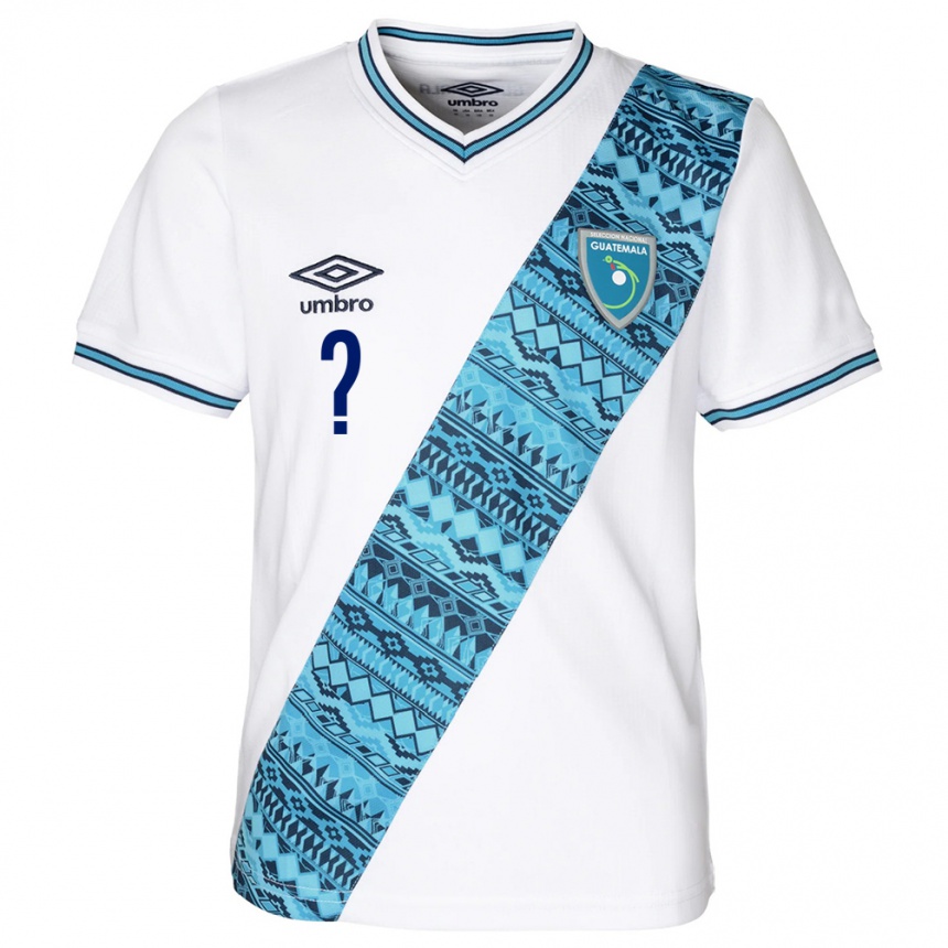 Men Football Guatemala Your Name #0 White Home Jersey 24-26 T-Shirt Canada