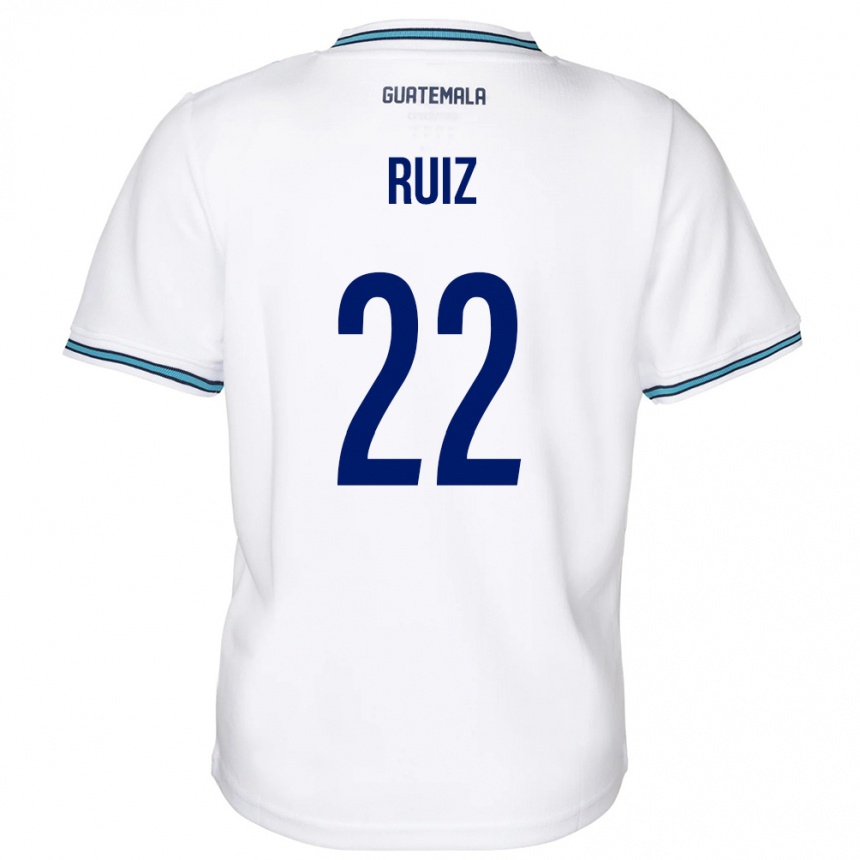 Men Football Guatemala Kevin Ruiz #22 White Home Jersey 24-26 T-Shirt Canada