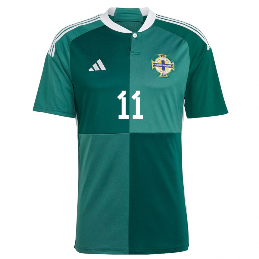 Men Football Northern Ireland Cole Brannigan #11 Green Home Jersey 24-26 T-Shirt Canada