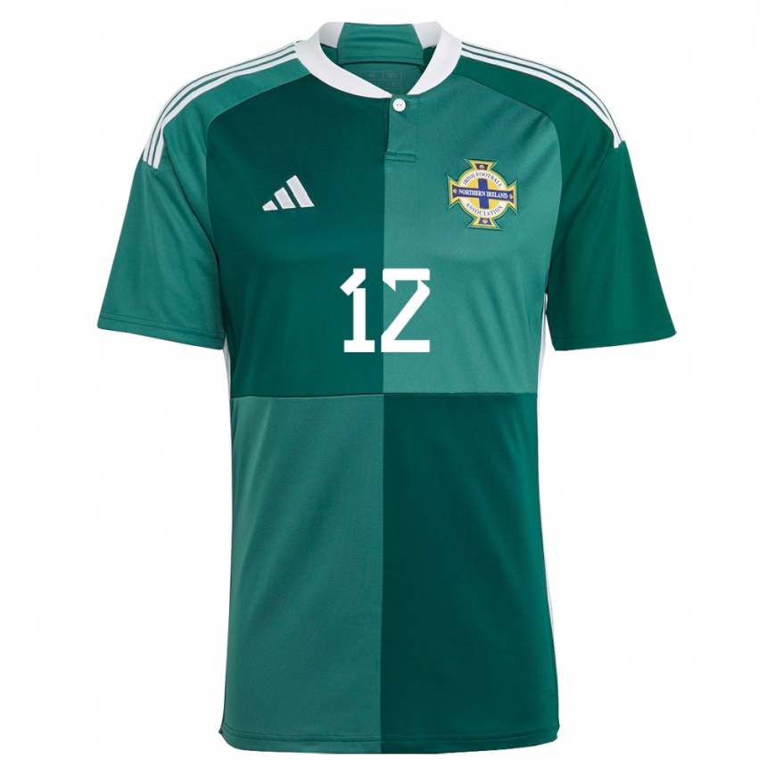 Men Football Northern Ireland Rachael Norney #12 Green Home Jersey 24-26 T-Shirt Canada