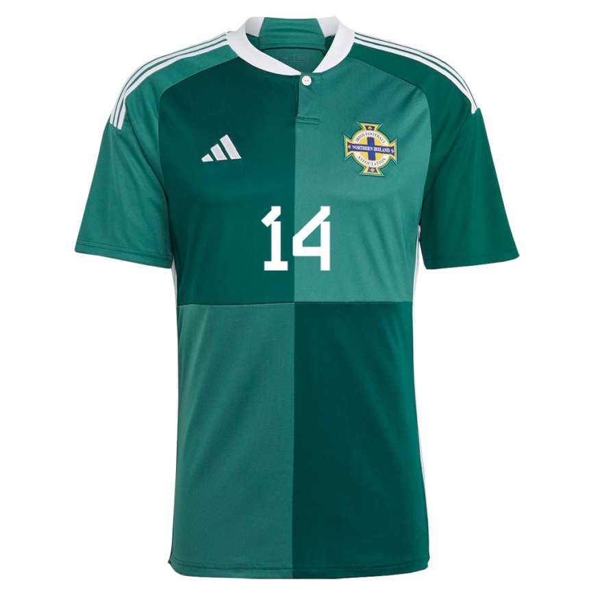 Men Football Northern Ireland Lauren Wade #14 Green Home Jersey 24-26 T-Shirt Canada