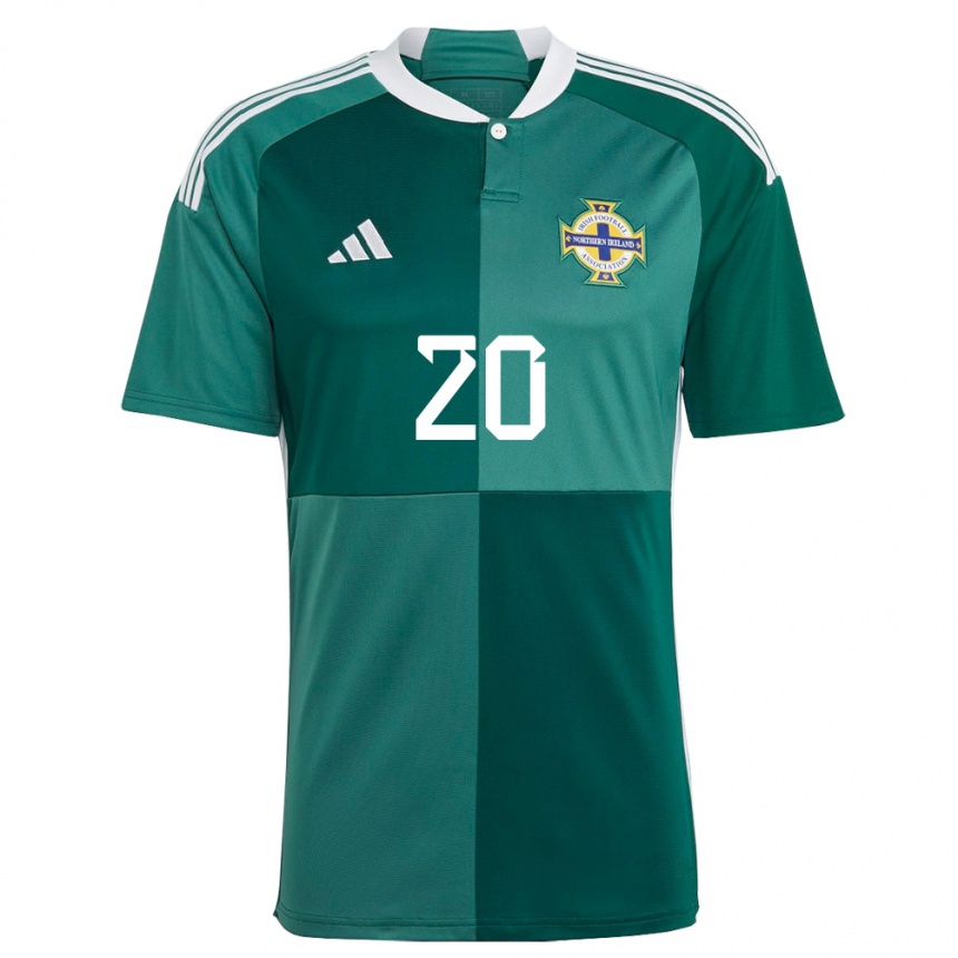 Men Football Northern Ireland Joely Andrews #20 Green Home Jersey 24-26 T-Shirt Canada