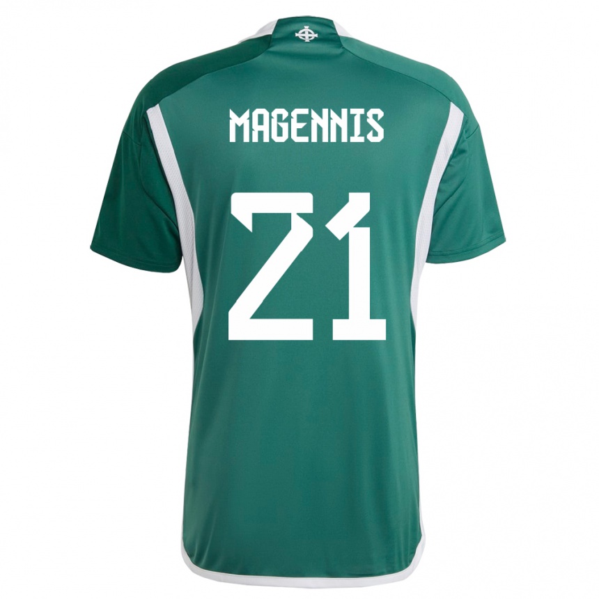 Men Football Northern Ireland Josh Magennis #21 Green Home Jersey 24-26 T-Shirt Canada