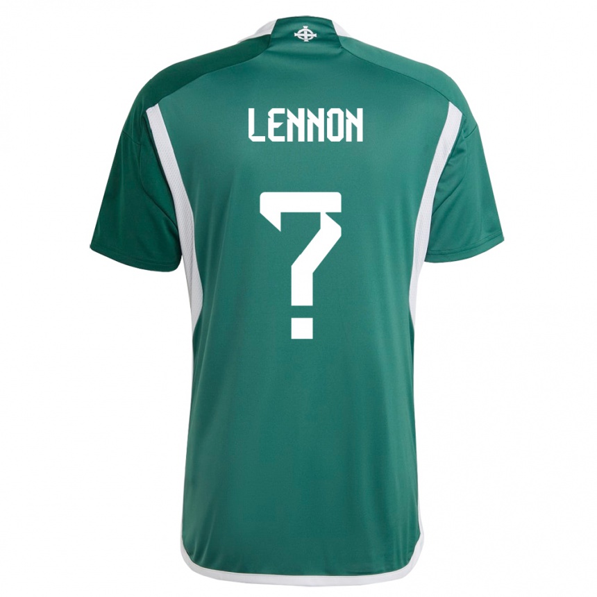 Men Football Northern Ireland Gallagher Lennon #0 Green Home Jersey 24-26 T-Shirt Canada