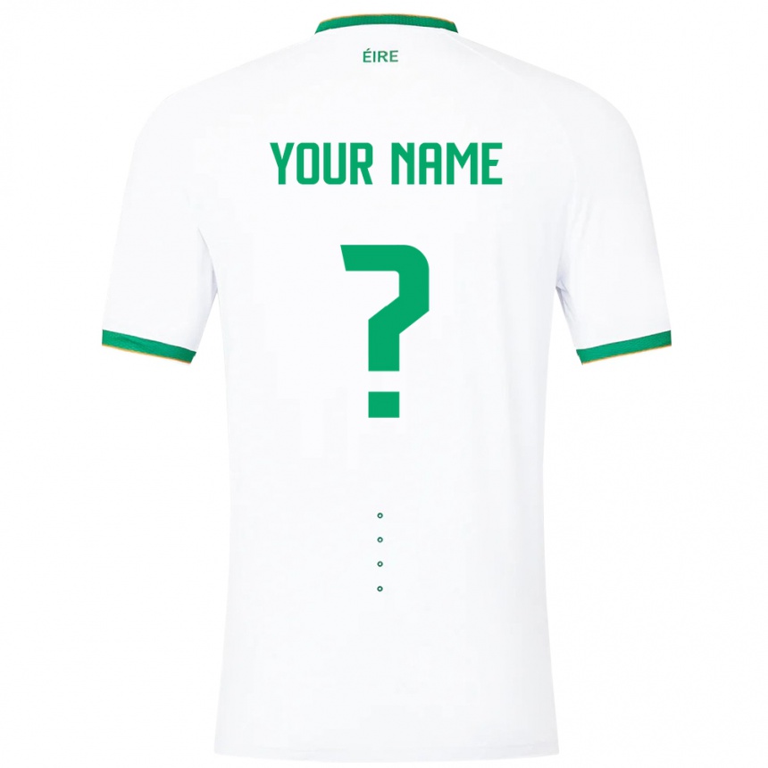 Men Football Ireland Your Name #0 White Away Jersey 24-26 T-Shirt Canada