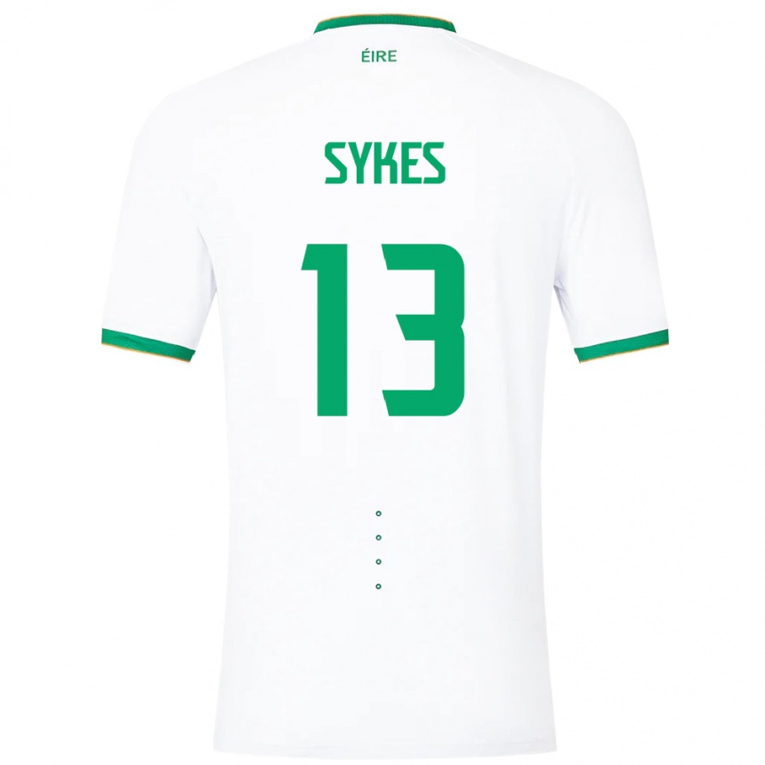 Men Football Ireland Mark Sykes #13 White Away Jersey 24-26 T-Shirt Canada