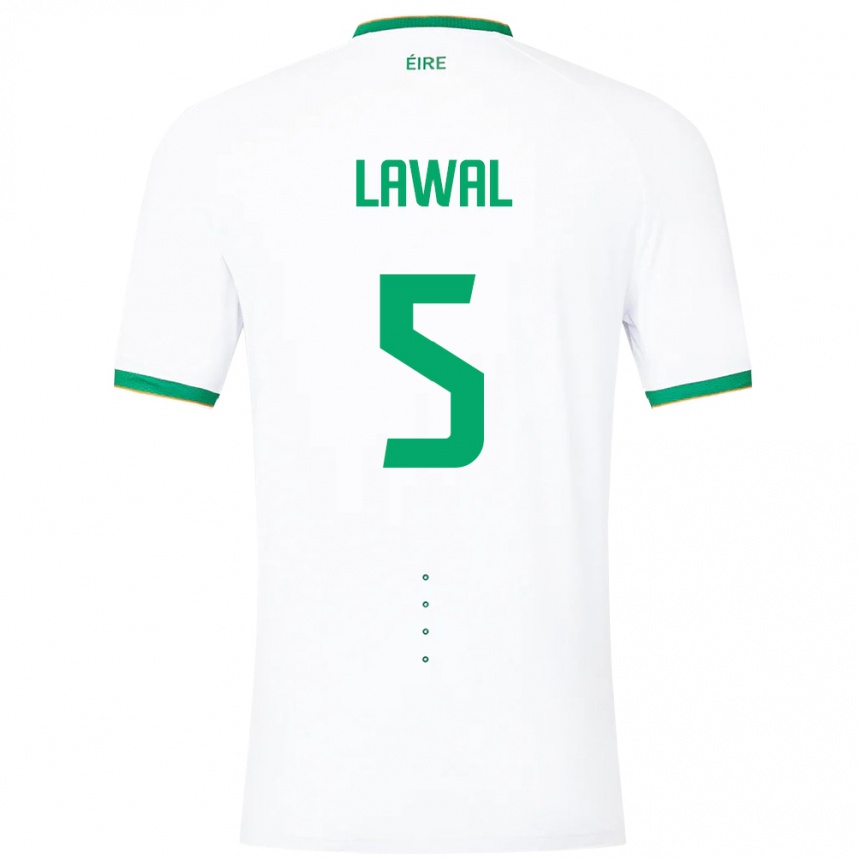 Men Football Ireland Bosun Lawal #5 White Away Jersey 24-26 T-Shirt Canada