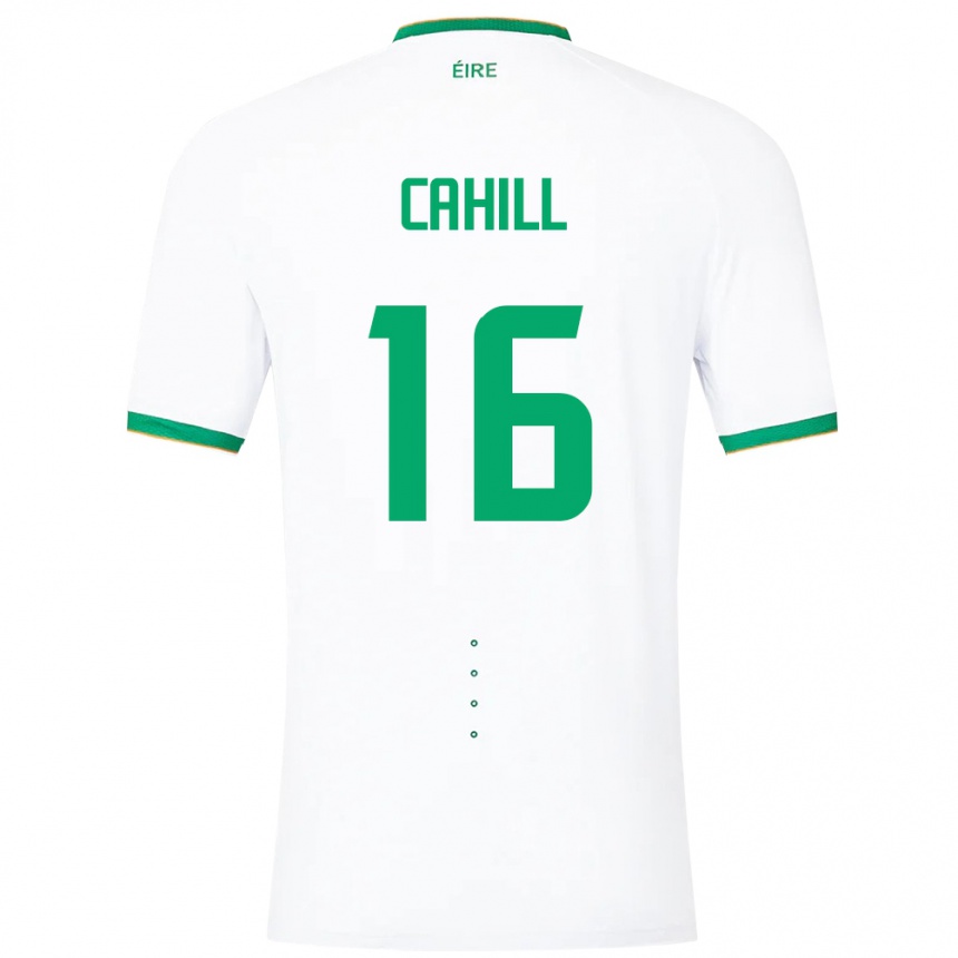 Men Football Ireland Killian Cahill #16 White Away Jersey 24-26 T-Shirt Canada