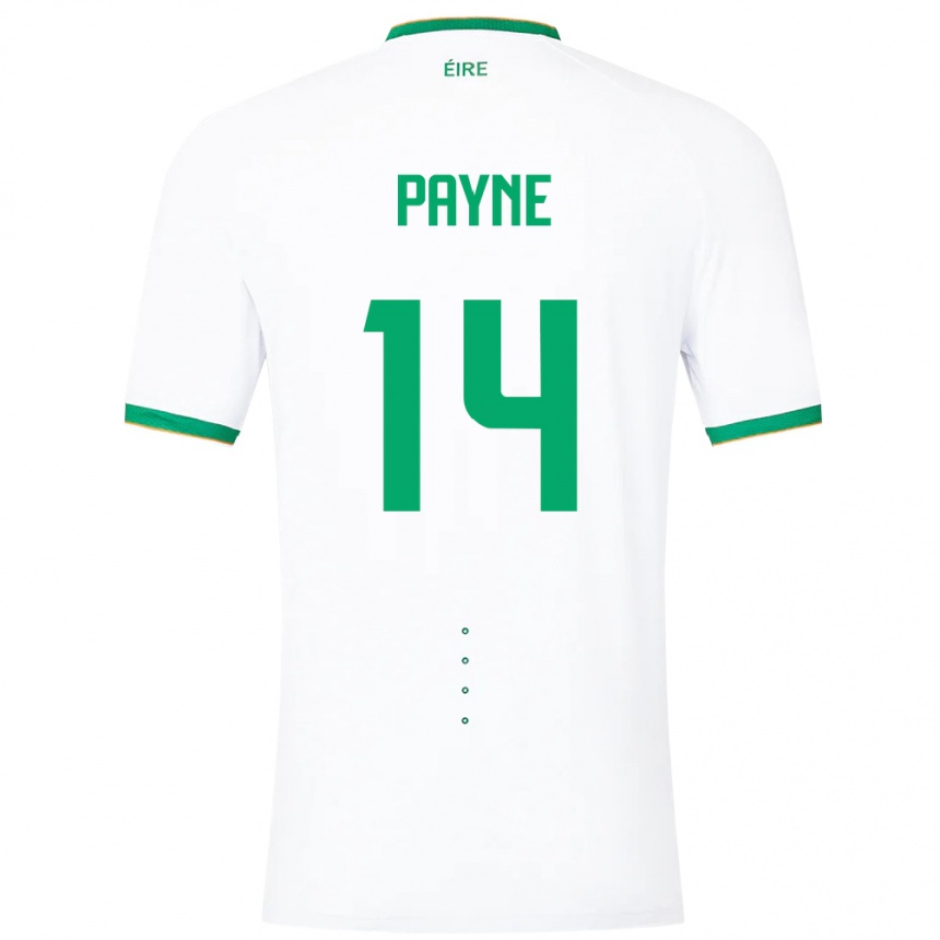 Men Football Ireland Heather Payne #14 White Away Jersey 24-26 T-Shirt Canada