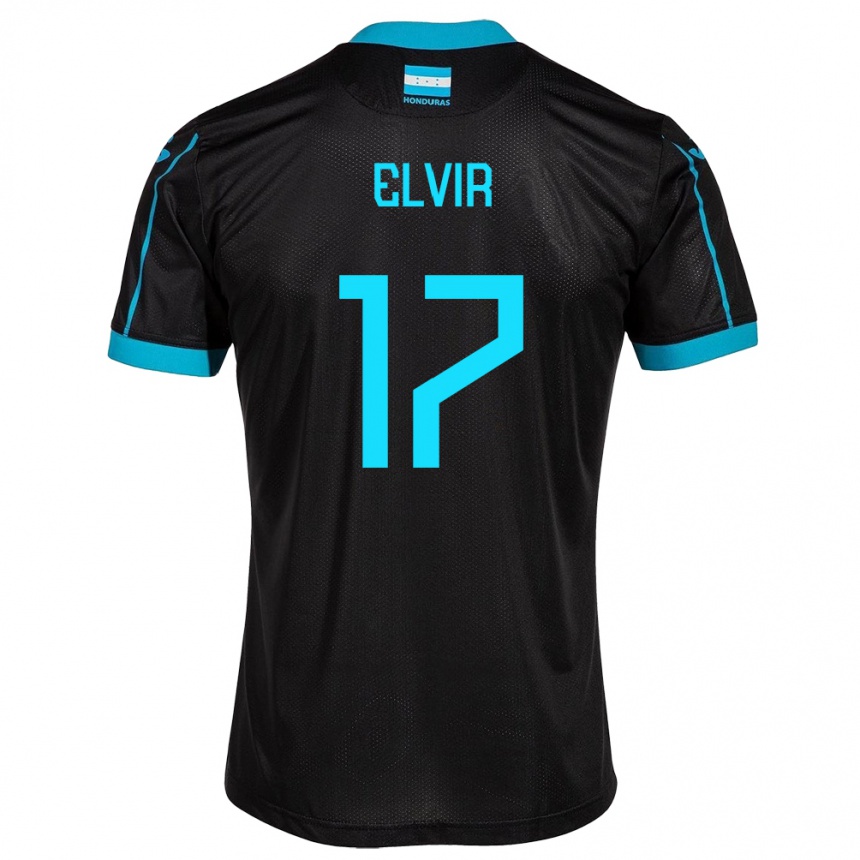 Men Football Honduras Samuel Elvir #17 Black Away Jersey 24-26 T-Shirt Canada