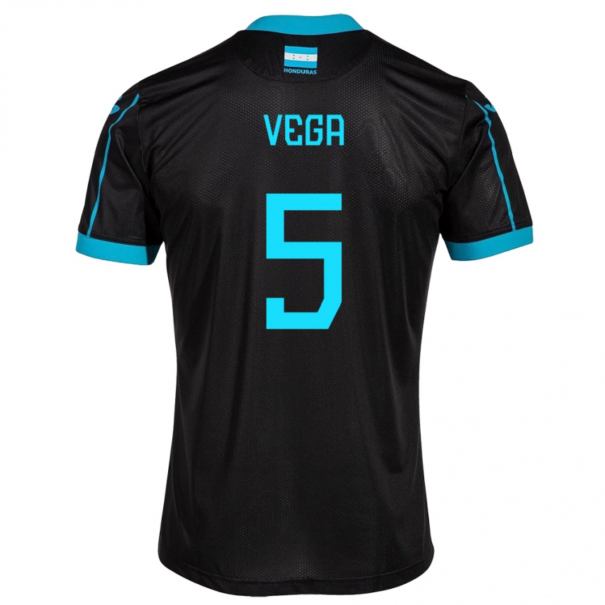 Men Football Honduras Luis Vega #5 Black Away Jersey 24-26 T-Shirt Canada