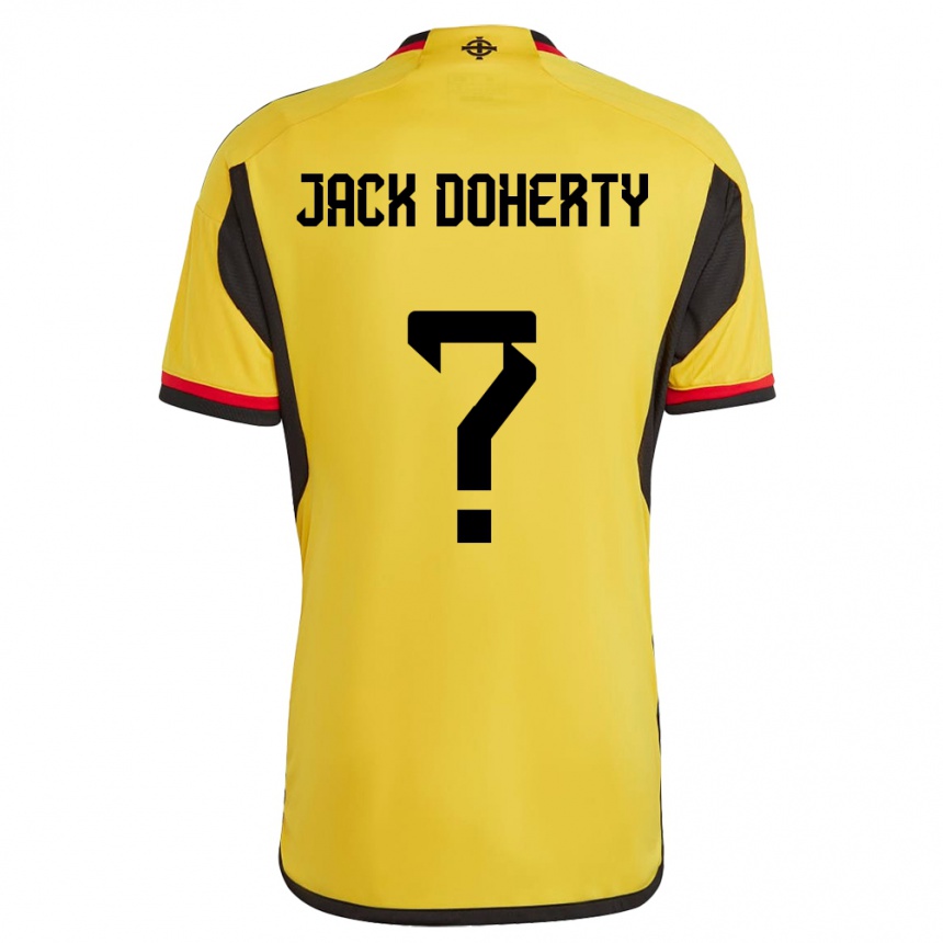 Men Football Northern Ireland Jack Doherty #0 White Away Jersey 24-26 T-Shirt Canada