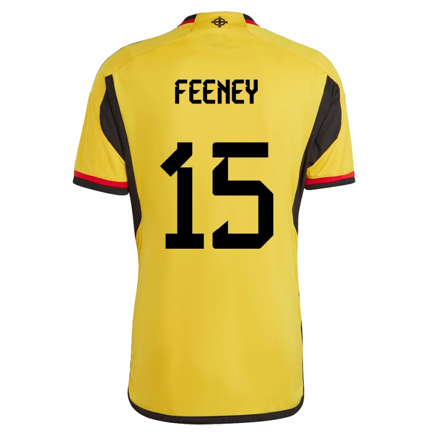 Men Football Northern Ireland George Feeney #15 White Away Jersey 24-26 T-Shirt Canada