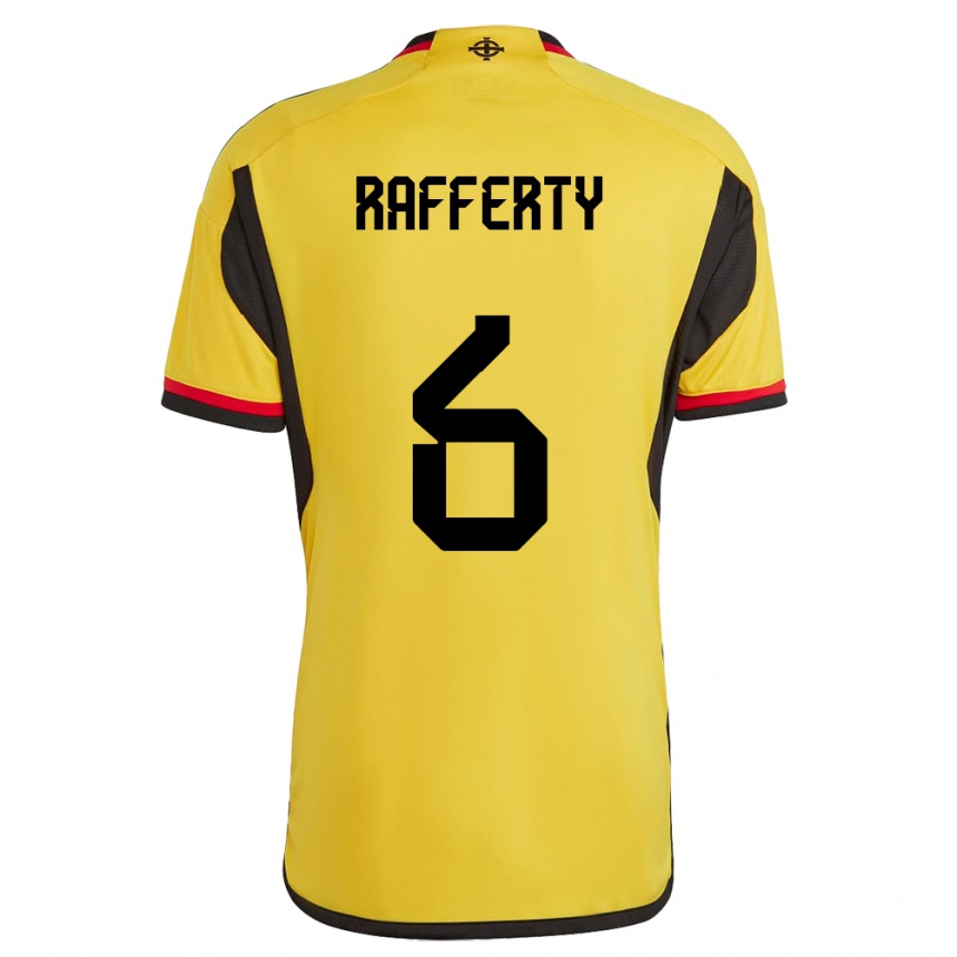 Men Football Northern Ireland Laura Rafferty #6 White Away Jersey 24-26 T-Shirt Canada