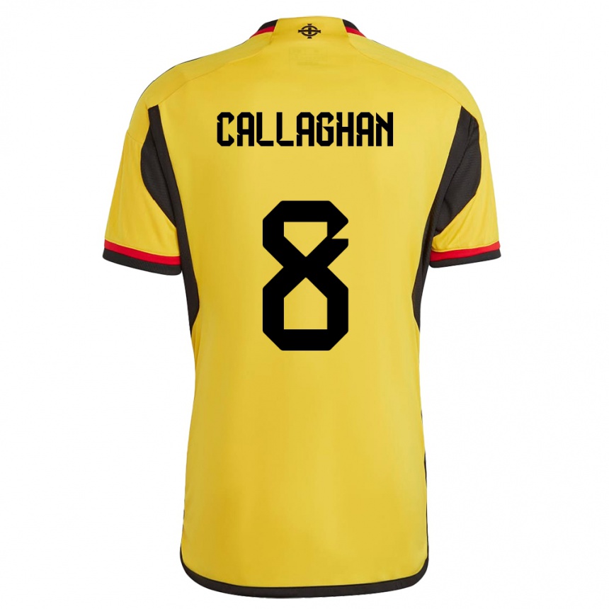 Men Football Northern Ireland Marissa Callaghan #8 White Away Jersey 24-26 T-Shirt Canada