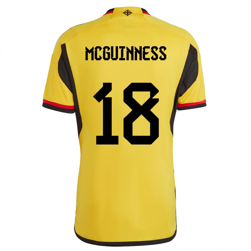 Men Football Northern Ireland Caitlin Mcguinness #18 White Away Jersey 24-26 T-Shirt Canada