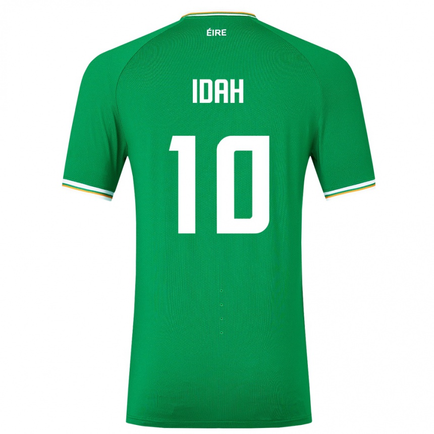 Women Football Ireland Adam Idah #10 Green Home Jersey 24-26 T-Shirt Canada