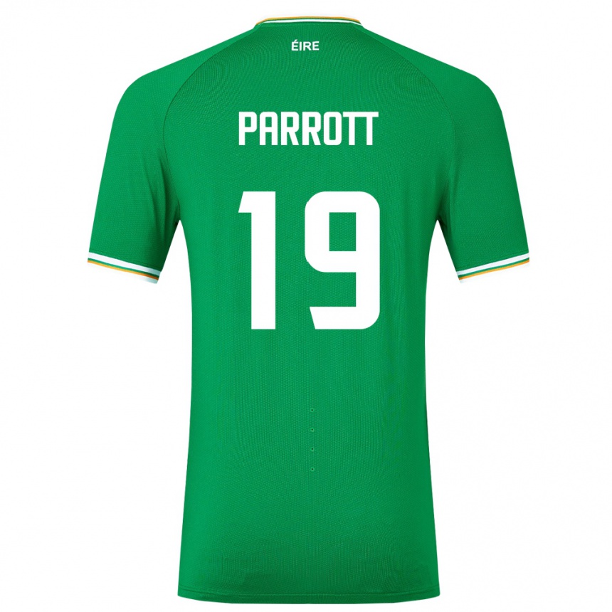 Women Football Ireland Troy Parrott #19 Green Home Jersey 24-26 T-Shirt Canada