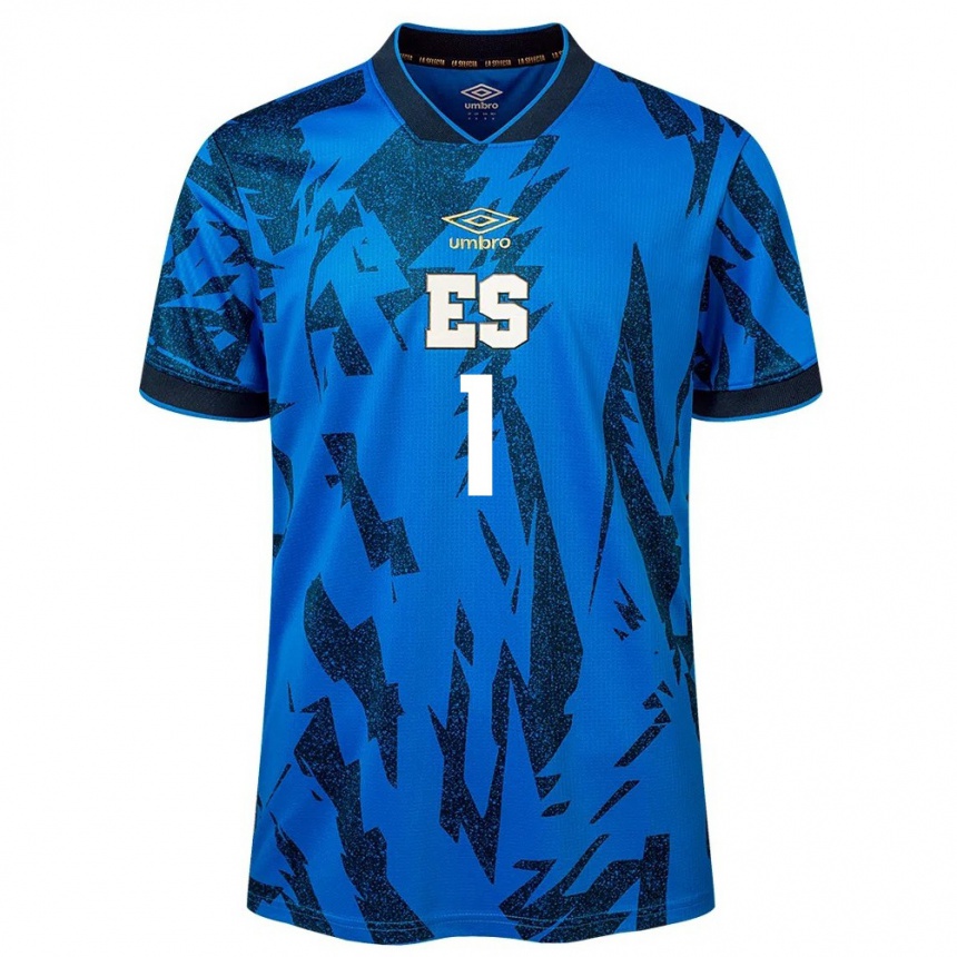 Women Football El Salvador Hamilton Lemus #1 Blue Home Jersey 24-26 T-Shirt Canada