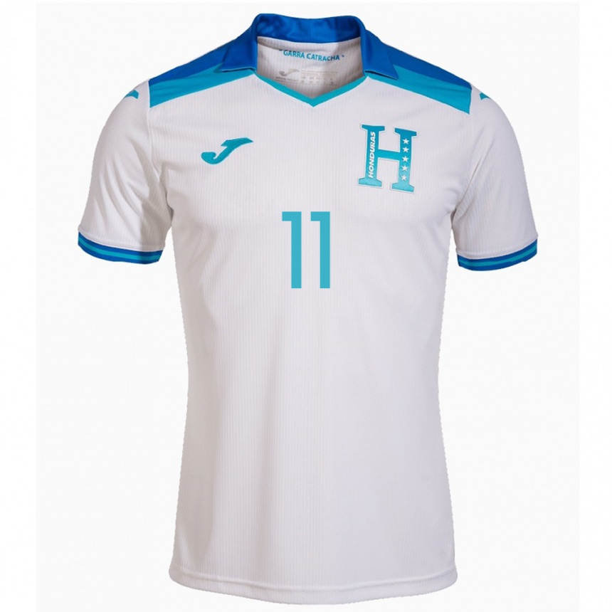 Women Football Honduras Bryan Sáenz #11 White Home Jersey 24-26 T-Shirt Canada