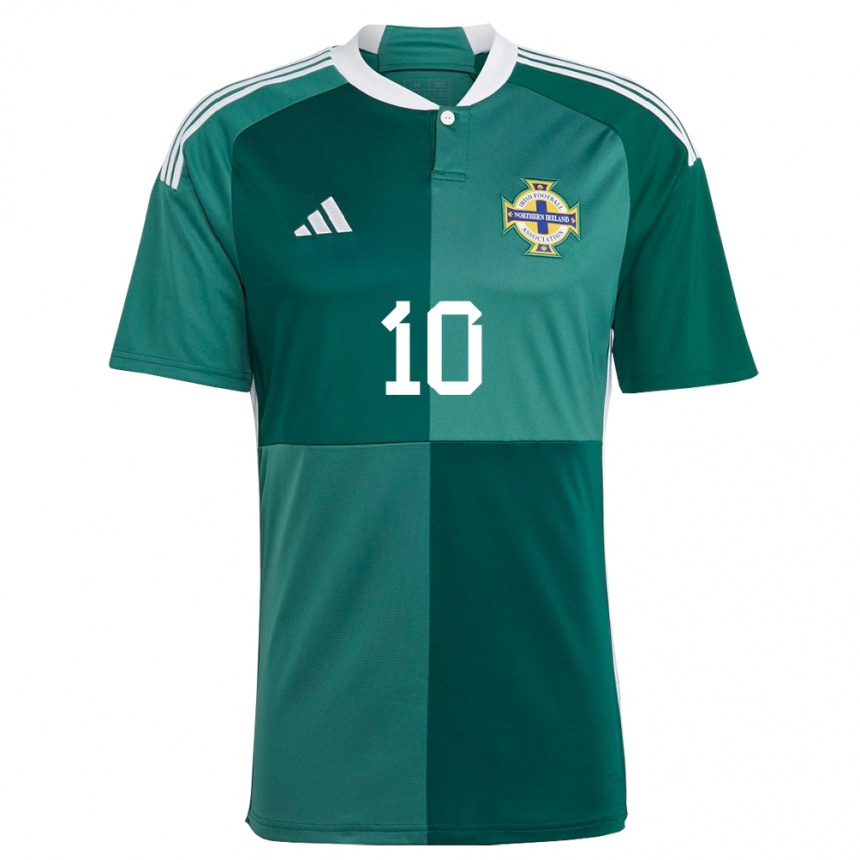 Women Football Northern Ireland Callum Burnside #10 Green Home Jersey 24-26 T-Shirt Canada