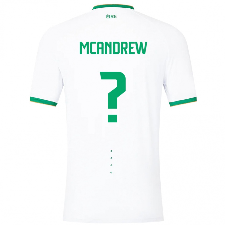 Women Football Ireland Niall Mcandrew #0 White Away Jersey 24-26 T-Shirt Canada