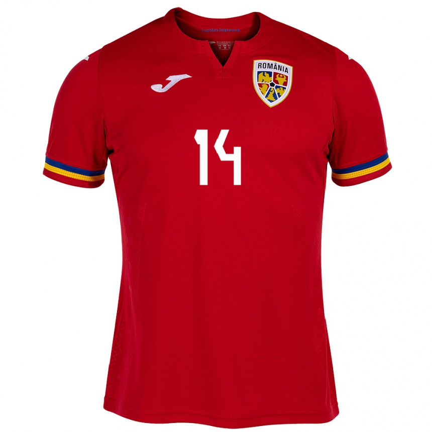 Women Football Romania Costyn Gheorghe #14 Red Away Jersey 24-26 T-Shirt Canada