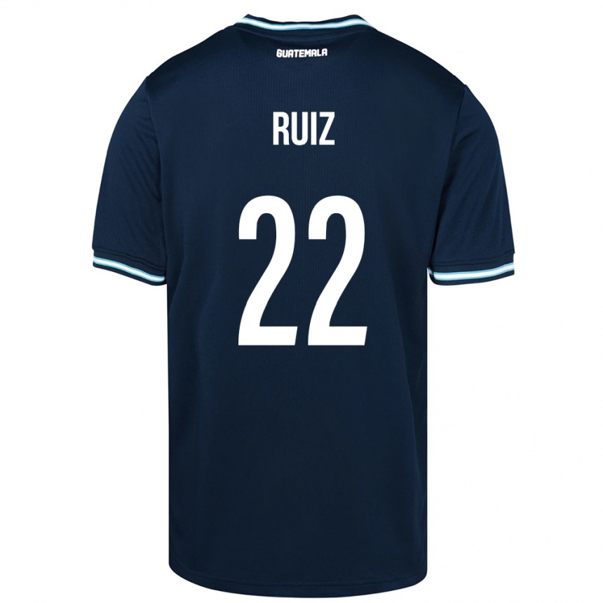 Women Football Guatemala Kevin Ruiz #22 Blue Away Jersey 24-26 T-Shirt Canada