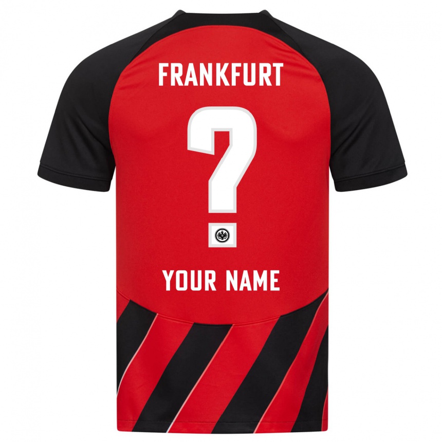 Kids Football Your Name #0 Red Black Home Jersey 2023/24 T-Shirt Canada