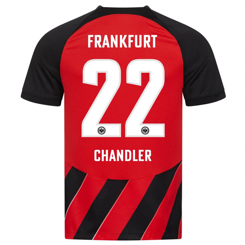 Kids Football Timothy Chandler #22 Red Black Home Jersey 2023/24 T-Shirt Canada