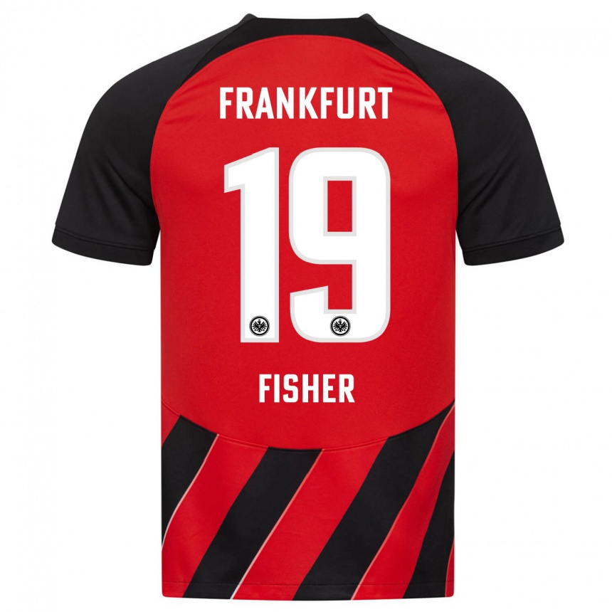 Kids Football Ben-Luca Fisher #19 Red Black Home Jersey 2023/24 T-Shirt Canada