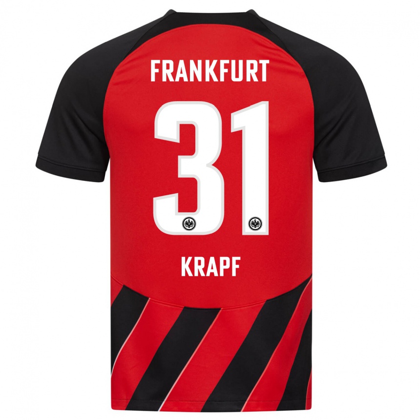 Enfant Football Maillot Maximilian Krapf #31 Rouge Noir Tenues Domicile 2023/24 Canada